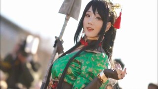 日本关西动漫展，三国无双孙尚香神级COSPLAY！小姐姐真可爱！