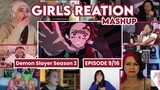 Demon Slayer - Kimetsu no Yaiba Season 2 Episode 9 - Girls Reaction Mashup | Full Episode