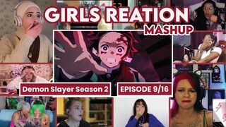 Demon Slayer - Kimetsu no Yaiba Season 2 Episode 9 - Girls Reaction Mashup | Full Episode