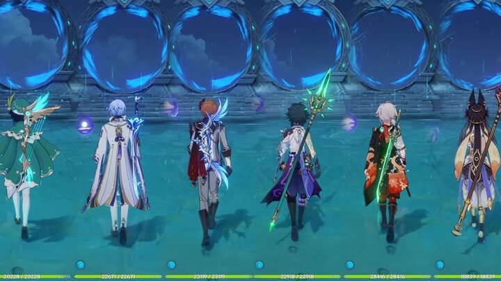 【原神3.1】提瓦特男团携手全员无伤满星深渊