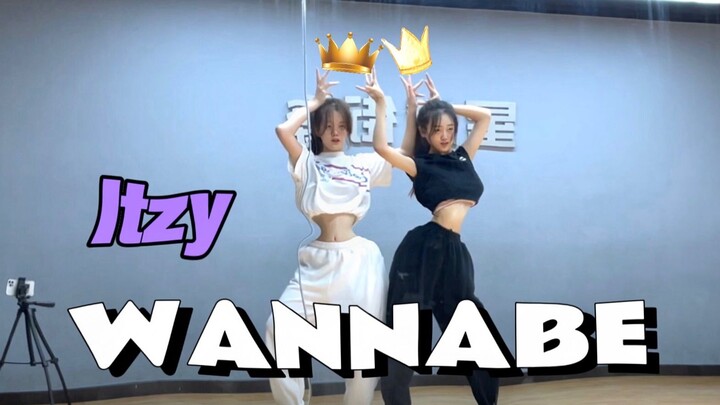 A cover of the "Wannabe" dance by senior high girls 