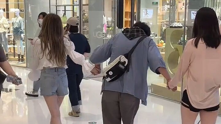 My sister grabbed the wrong person and dragged them away.