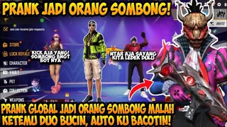 PRANK JADI ORANG SOMBONG DI ROOM GLOBAL, MALAH KETEMU TANTE TRENING YANG LAGI BUCIN!!