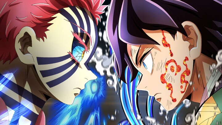 GIYUU TOMIOKA VS AKAZA FULL FIGHT [HD]