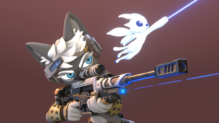 Latihan Animasi Blender "Rubah Kecil Memainkan Apex Legend".