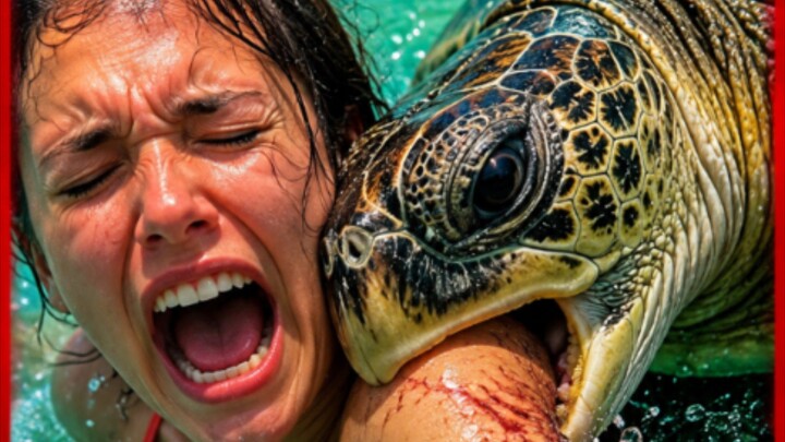 ¡Tortuga ATACA a turista! 😱🐢