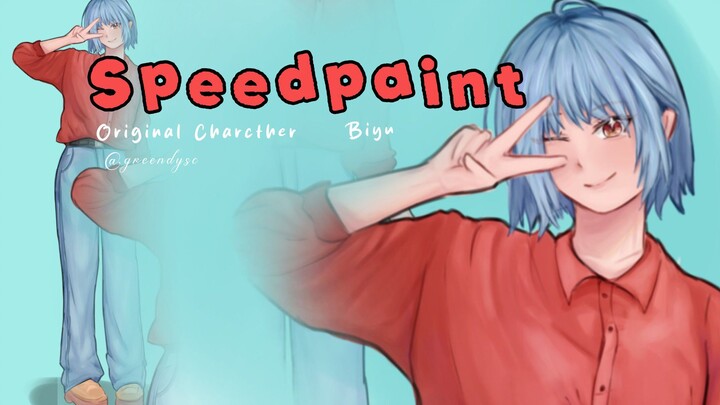 Aku membuat OC pakai outfitku hehe [Speedpaint]