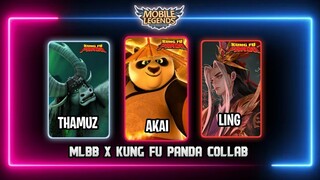 MLBB X KUNG FU PANDA COLLABORATION- LING NEW SKIN,AKAI NEW SKIN,THAMUZ NEW SKIN, grock s24 SKIN