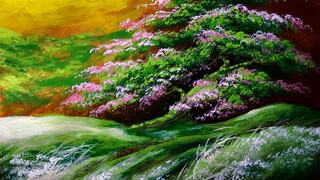 Simple Landscape Painting || Acrylic Painting