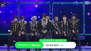 【EXO】全员A爆！！！171225 SBS歌谣大战舞台表演超清现场