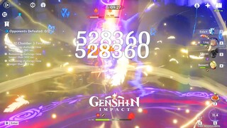 Genshin Impact - Eula Floor 12-3 Nuke Combo Showcase - Lisa & Zhongli Support