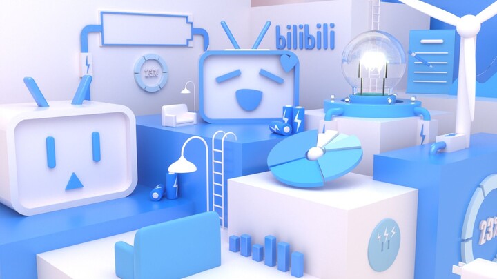 I love this style of small TV. I love the dynamic wallpaper of Station B theme~ Made by C4d&OC rende