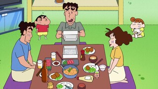 Crayon Shin-chan: Hiroshi's brother comes to him to ask for the 3,000 yen debt, Shin-chan says his u