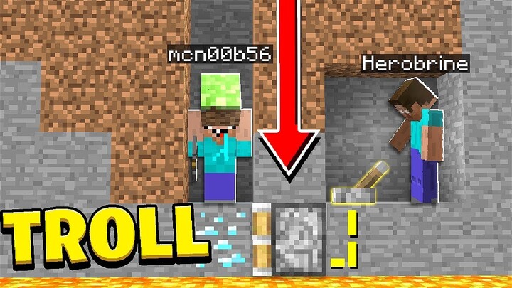 So I TROLLED mcn00b56 as HEROBRINE in Minecraft!