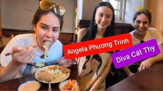 DIVA Cát Thy đi ăn chay, gặp Angela Phương Trinh
