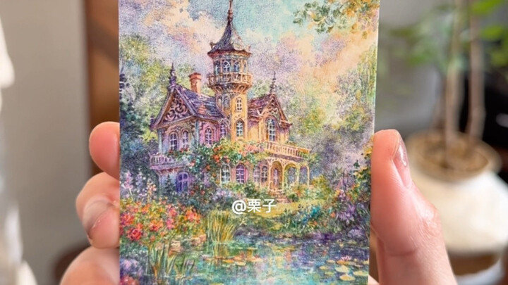 رسم يدوي لمنظر طبيعي بقلم حبر جاف