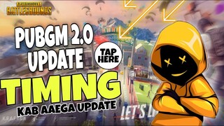 PUBG MOBILE 2.0 UPDATE OFFICIAL TIME 😁😁|| HOW TO UPDATE PUBG MOBILE 2.0 UPDATE ||