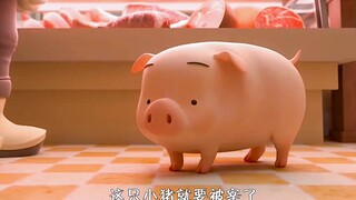 猪肉店里的小猪，满满的求生欲太可爱了