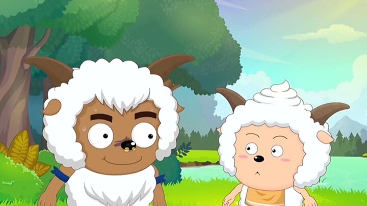 "Lazy Sheep, can you lend me your bib?"