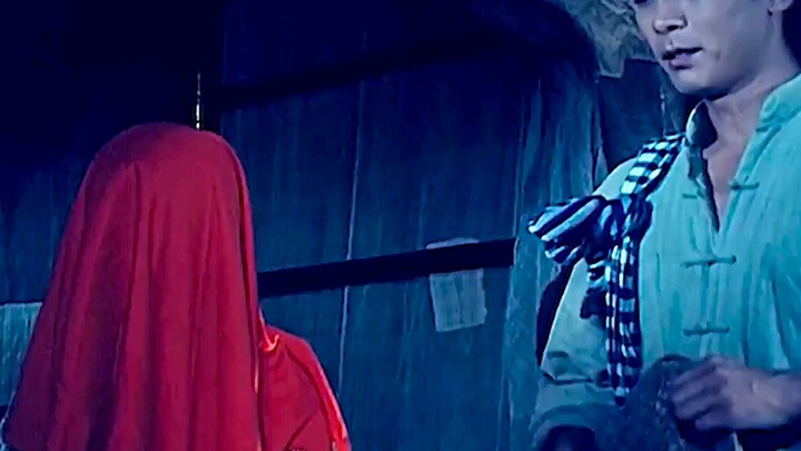 The man lifted the red veil, only to find the bride was an old and ugly woman.