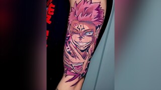 Finally I was able to do Sukuna from Jujutsu Kaisen 🥵 sukuna jujutsukaisen animetattoo anime fyp vi