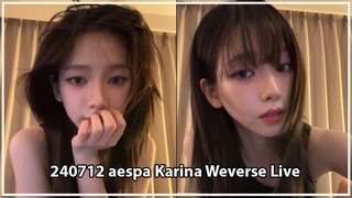 (Eng Sub) 240712 aespa Karina Weverse Live