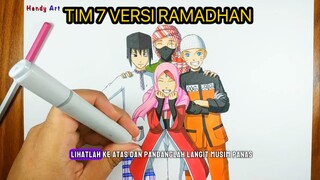 Naruto Sasuke Sakura Kakashi varsi Ramadhan team 7