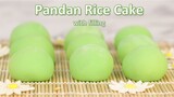 Bánh dẻo (mochi) lá dứa nhân đậu xanh nước cốt dừa | Pandan coconut milk rice cake