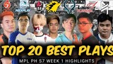 TOP 20 BEST PLAYS MPL PH S7 WEEK 1 HIGHLIGHTS - Mobile Legends Bang Bang