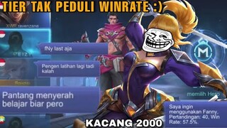 TIER TAK PEDULI WINRATE! 40MATCH PICK FANNY AUTO DIKACANGIN!!