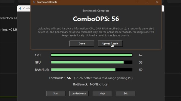 Combobench added global leaderbaords with system ranking