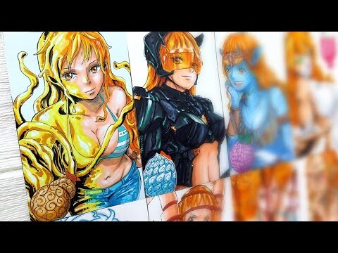 Drawing Nami in Different Devil Fruit Power | One Piece | ワンピース