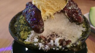 คากิโกริ บิงซูญี่ปุ่น เกล็ดนมหิมะชาเขียวถั่วแดง