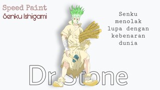 Senku menolak lupa dengan kebenaran dunia || Speed Paint Senku Ishigami