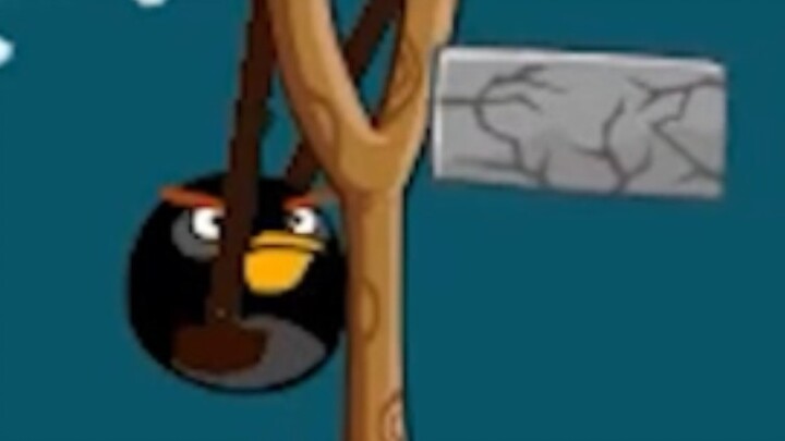 第一次见石头卡弹弓上