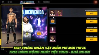 Free Fire| Review trước nhân vật miễn phí Thiva - Free hành động nhảy tiệc tùng khá ngon anh em ạ !!