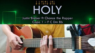 Holy - Justin Bieber ft. Chance the Rapper - Guitar Chords