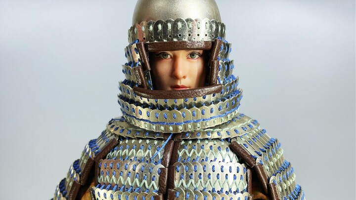 1/6 pure hand-woven metal armor homemade Chinese style female soldier armor model imitation Song Dyn