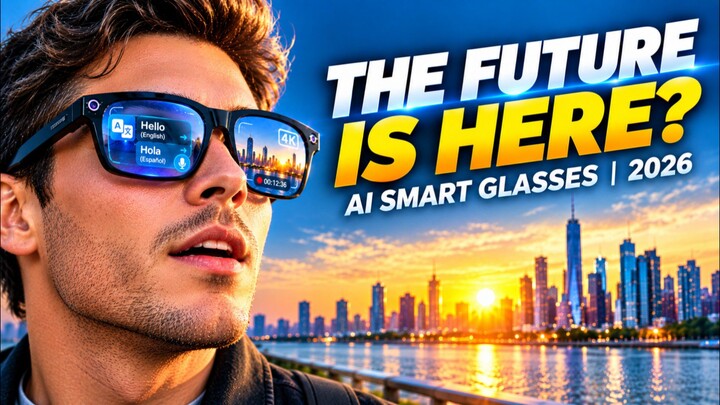 2026 New AI Smart Glasses AI Translation 8MP HD Camera 4K Shooting Review