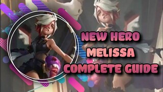 NEW HERO MELISSA BEST BUILD 2022 COMPLETE GUIDE | TOO MUCH DAMAGE | EMBLEM SETUP | MOBILE LEGENDS