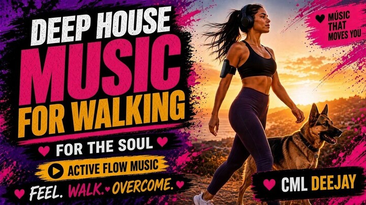 1-Hour Walking Music | Instrumental Deep House (122 BPM) for Exercise and Wellness – CML Deejay