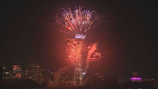 2022 New Year's fireworks show in Seattle