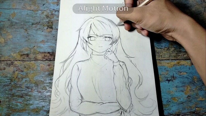 cara menggambar dan mengarair anime (oc)