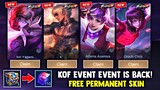 KOF NEW EVENT IS BACK AGAIN! FREE KOF SKIN AND TICKET REWARDS! NEW EVENT 2022 | MOBILE LEGENDS