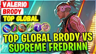 Top Global Brody VS Supreme Fredrinn [ Top Global Brody ] Valerio - Mobile Legends Emblem And Build