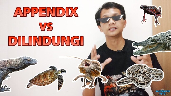 Perbedaan Appendix dan Dilindungi, serta List Reptil dan Amfibi yang Dilindungi di Indonesia LENGKAP