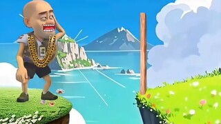 A bald man is stronger than a single-plank bridge!