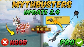 Top 10 MythBusters (PUBG Mobile/BGMI) Update 2.4 Grappling Hook Dancing Lion Myths #21 Tips & Tricks