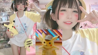 【Jungzi】Imitate Pikachu's dance at home + Drunken Fist version of a big bowl of wide noodles ❤ Magic