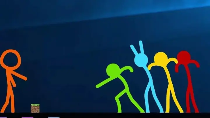 [Animation] Matchstick Man VS Minecraft Creative Clip